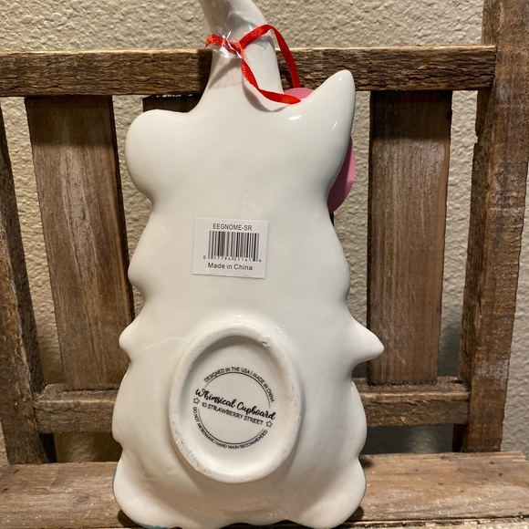 Easter Bunny Gnome Spoon Rest, Gnome Holding An Easter Egg Ceramic Spoon Rest - Picture 14 of 16